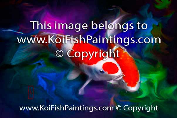 2 Koi Fish Paintings for Harmony